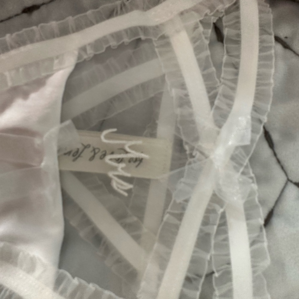 NWT white lace “mrs” thong - Picture 6 of 11
